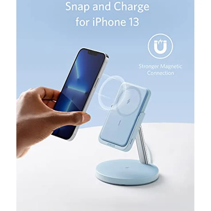 Anker 633 Magnetic Wireless Charger (MagGo), 1,5 m, blau (B25A7331) – Bild 2