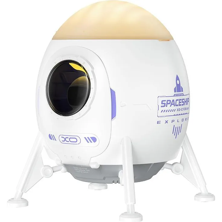xO CF38 Lander Starlight, LED Projektor mit Bluetooth Lautsprecher und Starlight-Umgebungsbeleuchtung, weiß