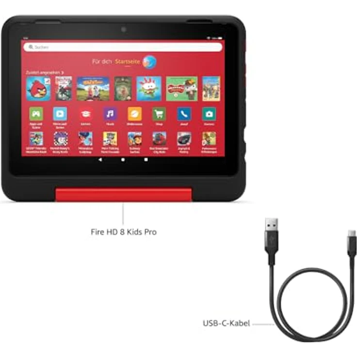 Amazon Fire HD 8 Kids Pro-Tablet (Neueste Generation) | 3 GB RAM, 8-Zoll-HD-Bildschirm, werbefreie Inhalte, Kindersicherung, 13 Std. Akkulaufzeit, 32 GB, Löwen-Design (2024) – Bild 3