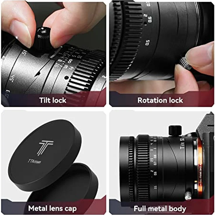 TTArtisan 50 mm f1.4 Neigungsobjektiv, Vollrahmen, manuelle Porträtlinsen, große Blende, kompatibel mit Leica/Sigma L Mount FP FPL T TL TL2 CL SL S1 S1M S1R S1RM S1H S1K S5 S5K S5C – Bild 4