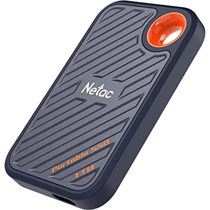 Netac ZX20 Extreme 1TB Portable NVMe SSD USB 3.2 Gen 2x2 Bis zu 2000MB/s Lesen und 1700MB/s Schreiben Unterstützung Win to Go Staubbeständig Schwarz – Bild 1