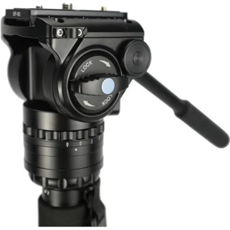 Sirui VH-10X Pro Fluid Videoneiger mit zusätzlicher Friktion für 360° Drehung, Arm verlängerbar, Aluminium, schwarz – Bild 4