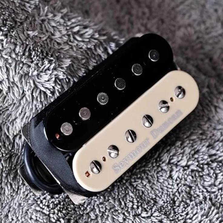 Seymour Duncan SH-4 Zebra, Humbucker Tonabnehmer für E-Gitarre mit Alnico V Magnet, Medium Output, Zebra-Farbe, Made in USA – Bild 3