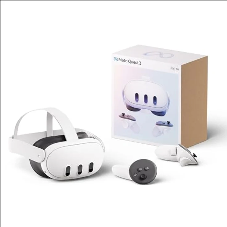Meta Quest 3 128 GB – Mixed Reality-Brille mit 110° Sichtfeld, LC-Display, PC-kompatibel, integrierte Kamera & Lautsprecher – Bild 4