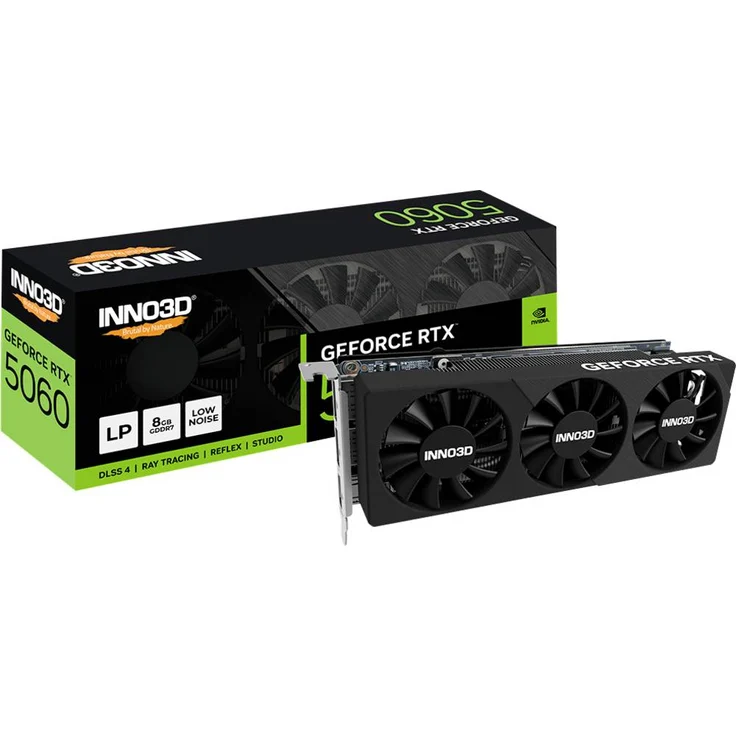 Inno 3D GeForce RTX™ 5060, Low Profile Grafikkarte mit 8GB GDDR7-VRAM, HDMI® 2.1 und DisplayPort, bis 7680 x 4320 Pixel