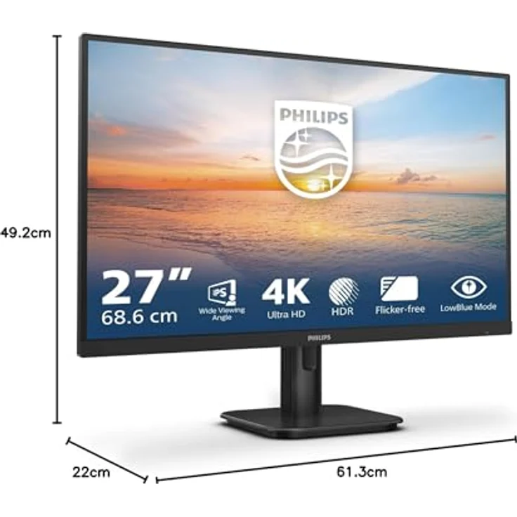 Philips 27E1N1800A - 27 Zoll Ultra HD Monitor, HDR10, Schwarz – Bild 7