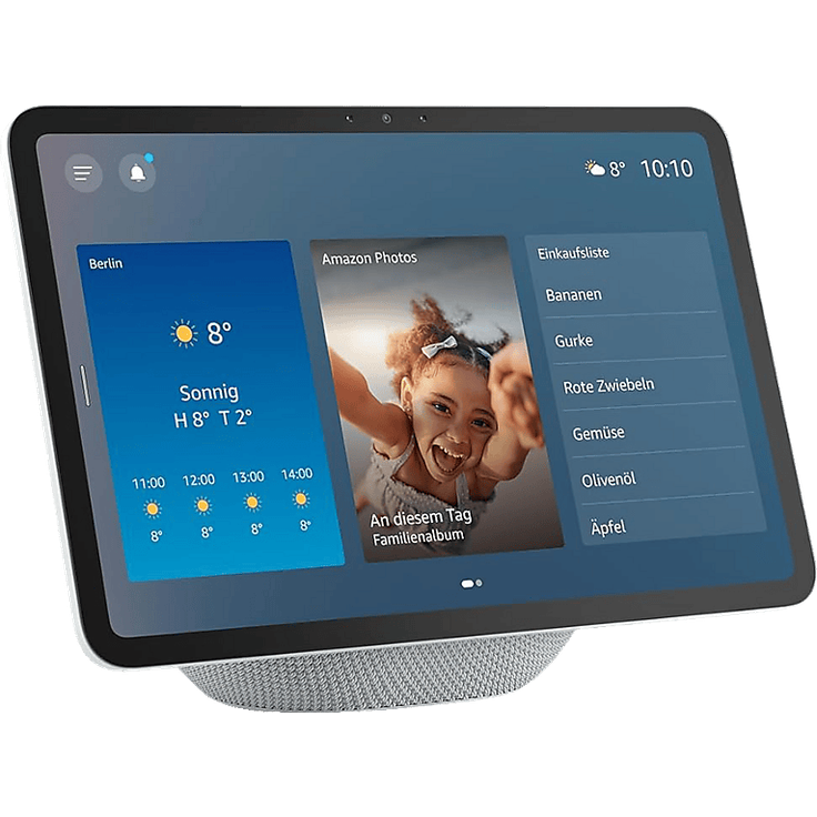 AMAZON Echo Show 11 (2025 Release), 11 Zoll Full-HD Smart Speaker mit integriertem Smart-Home-Hub und Omnisense-Technologie, Glacier White
