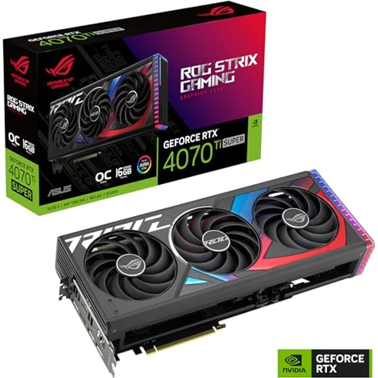 ASUS ROG Strix GeForce RTX 4070 Ti SUPER 16GB GDDR6X OC Edition Gaming Grafikkarte, ROG-STRIX-RTX4070TIS-O16G-GAMING) – Bild 2