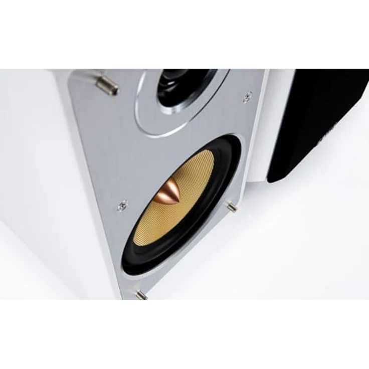 Block S-50 Regallautsprecher Paar, Kevlar 13,5 cm Tiefmitteltöner, 89 dB, 4 Ohm, 45Hz–20kHz, 40W Nennleistung, 100W Impuls, Hochglanz Weiß – Bild 5
