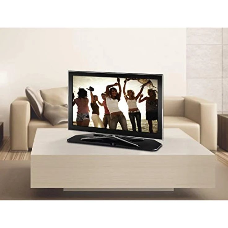 Hama TV-Drehteller (für Fernseher und Monitore bis 60 kg, drehbar um 360°, 80 x 40 cm, Sicherheitsglas) schwarz – Bild 3