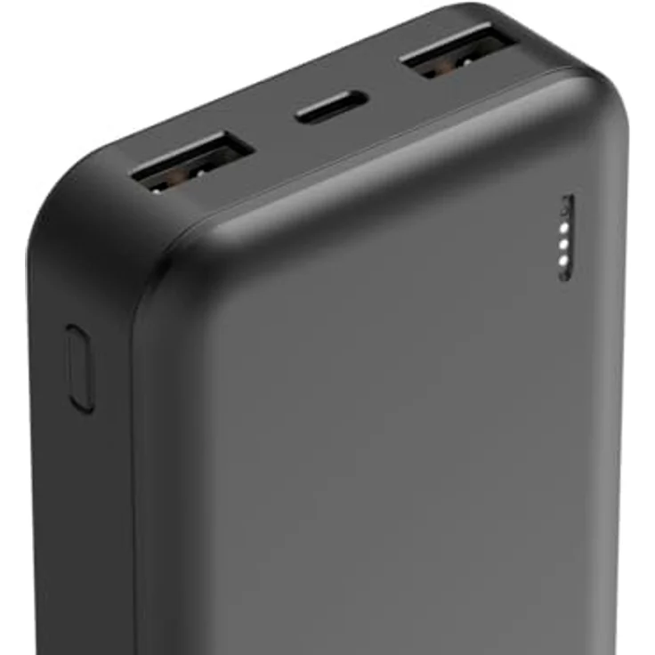 Hama Powerbank Pocket 10 10000mAh (externer Akku mit 2x USB A, LED Anzeige, Akku Pack Handy Zubehör, tragbares Ladegerät klein) anthrazit – Bild 4