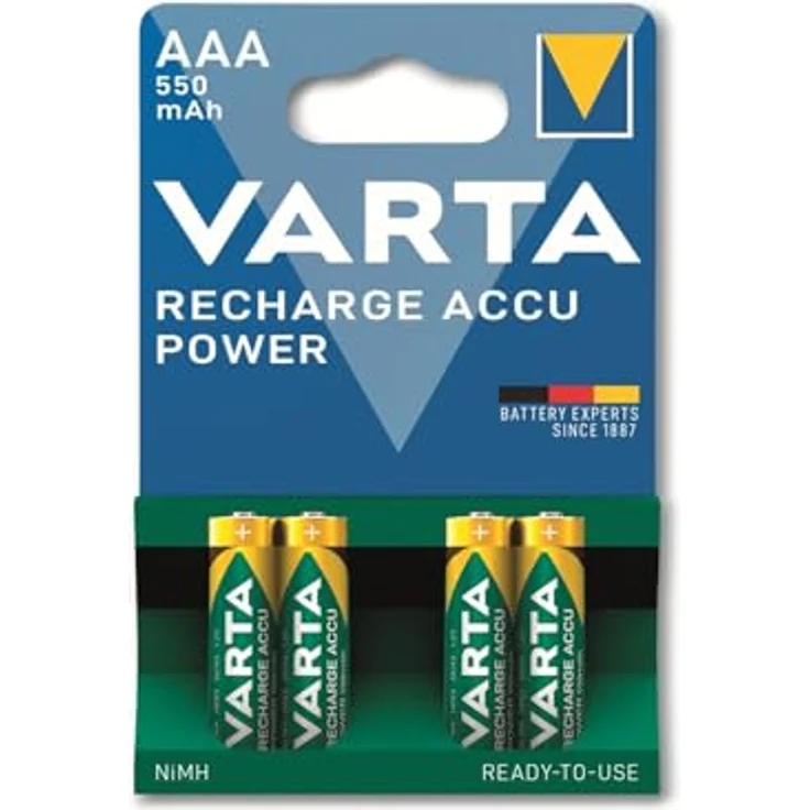 Varta Ready2Use HR03 4pcs Nickel Metall-Hydrid 550mAh Wiederaufladbare Batterie - Wiederaufladbare Batterien (550 mAh, Nickel-Metallhydrid (NiMH), AAA, 4 Stück(e)) – Bild 2