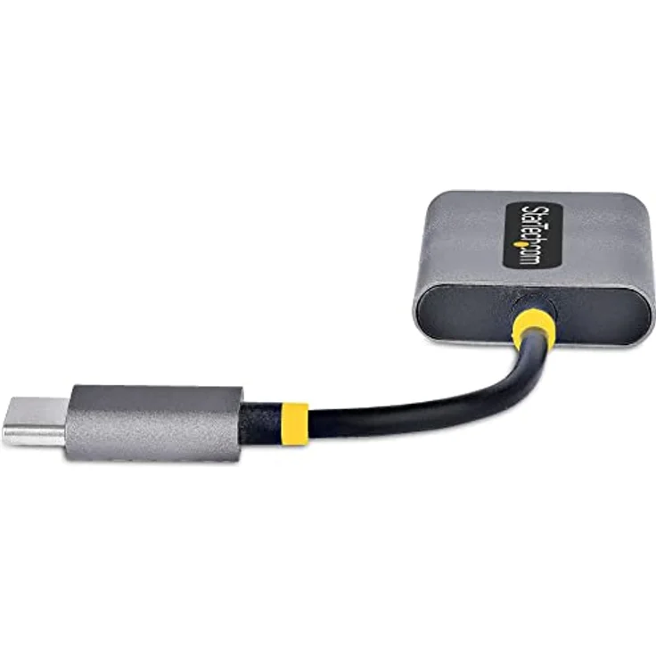 StarTech.com USB-C Audio Splitter, Dual Kopfhörer Adapter mit Mikrofoneingang, 24-bit DAC, Grau, 2 x 3.5mm Anschluss – Bild 4