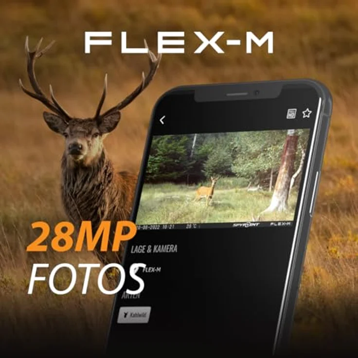 Spypoint Wildkamera Flex-M – Twin Pack Wildkamera, LTE Übertragung, 28 MP Auflösung, 15 Sek. HD Videos, 512 GB Speicher, europaweite Netzabdeckung, schwarz – Bild 5