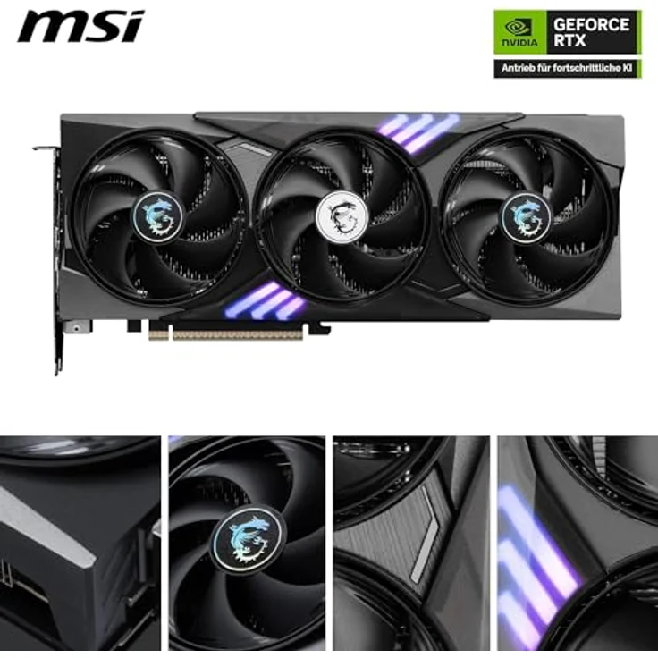 MSI GeForce RTX 5060 Ti 8G GAMING TRIO OC, 8GB GDDR7 Grafikkarte mit HDMI und 3xDP, max. Auflösung 7680x4320 – Bild 3