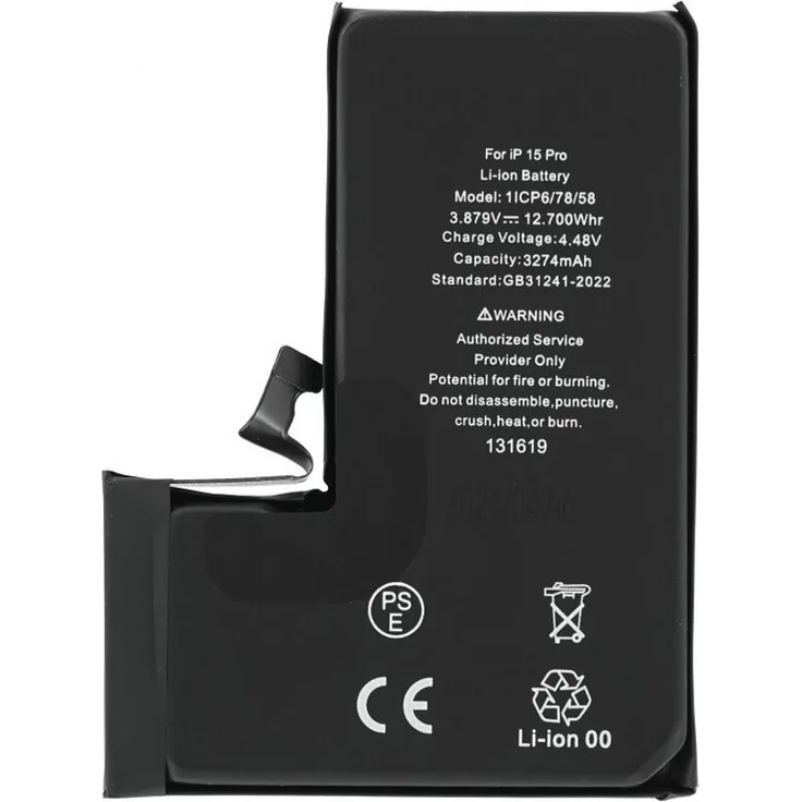 OTTO Akku für iPhone 15 Pro, Original Ersatzakku für langanhaltende Leistung und maximale Effizienz