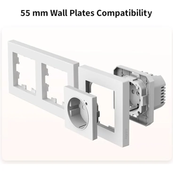 Aqara Wandsteckdose H2 EU mit Matter, Zigbee 3.0 HUB erfordert, 16A, Energieüberwachung und Stromschutz, mit Timer, Timer-Modus und Sprachsteuerung, HomeKit unterstützt, Alexa, Google Home und IFTTT, weiß – Bild 3