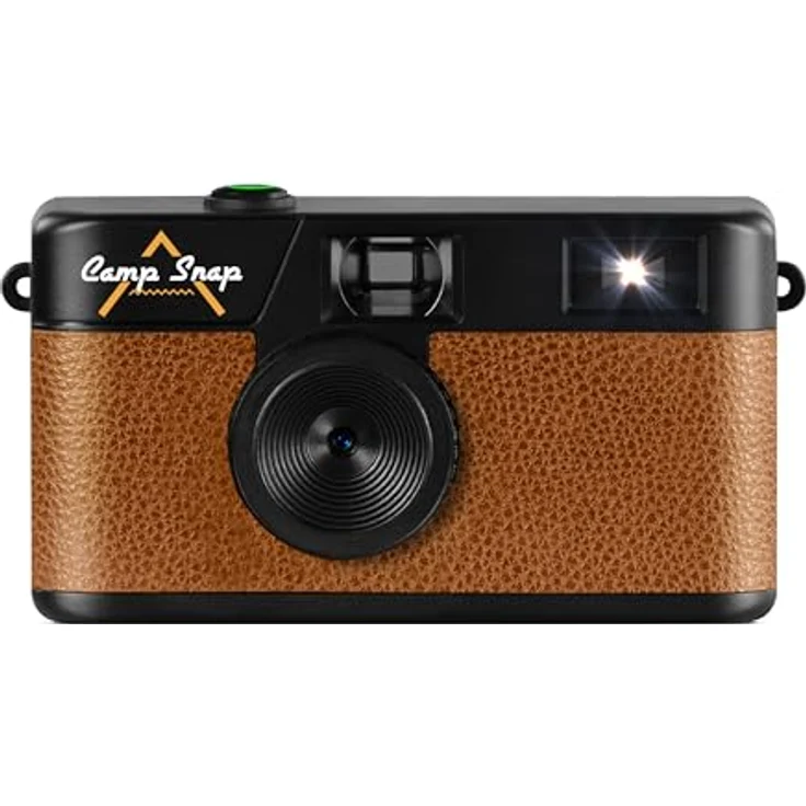 Camp Snap CS-V105, Retro Digitalkamera im Vintage-Look, 8MP mit USB-C und SD-Slot, braun – Bild 1