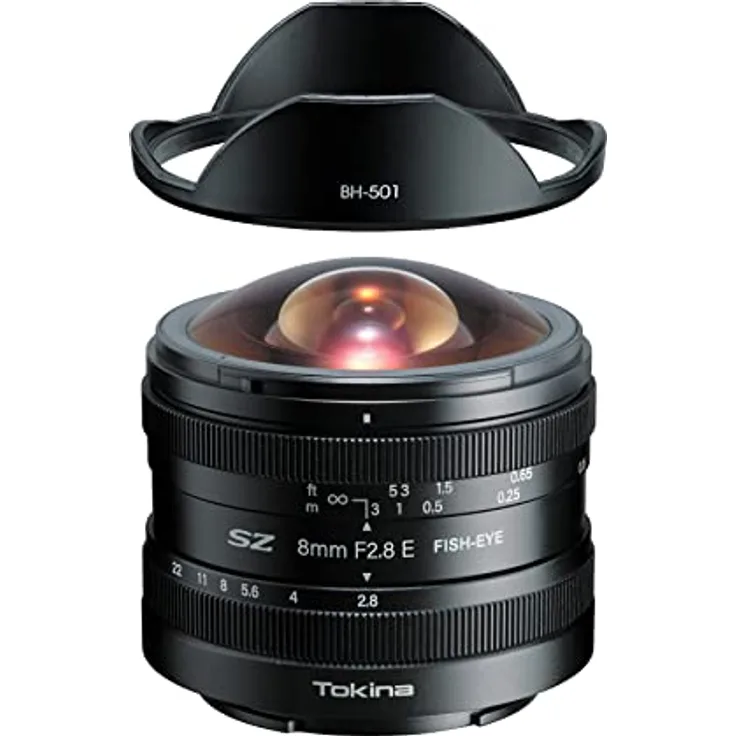 Tokina SZ 8mm F2.8 Fisheye MF, leichtes Weitwinkelobjektiv für Sony E, schwarz