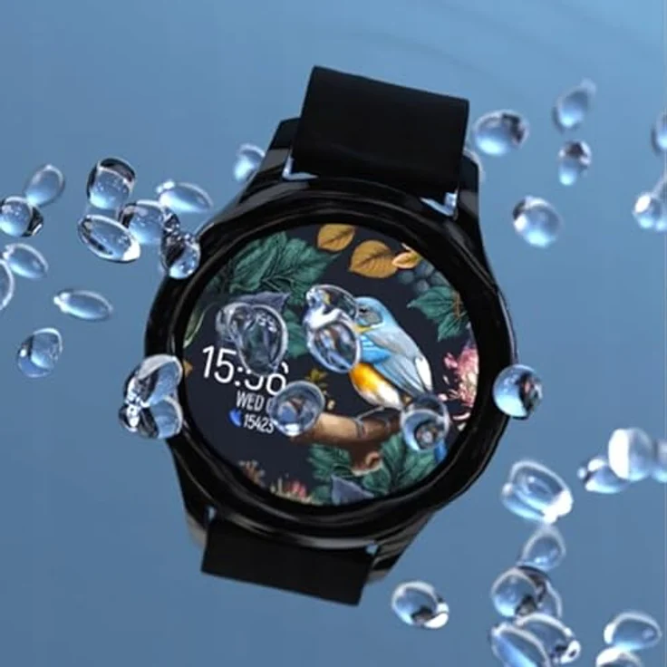 FOREVER Smartwatch Damen Herren Forevive SB-340 Schwarz 1.32 Zoll - Sportuhr mit Schrittzähler Fitness Tracker Herzfrequenz Schlaftracker SpO2 Überwachung - Smartwatch Wasserdicht IP68 - iOS/Android – Bild 4