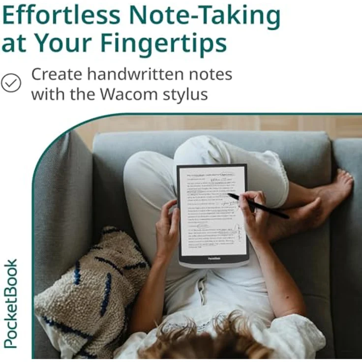 PocketBook e-Book Reader 'InkPad X Pro' (deutsche Version) 32 GB Speicher, 26,2 cm (10,3 Zoll) E-Ink Mobius Display - Mist Grey – Bild 2