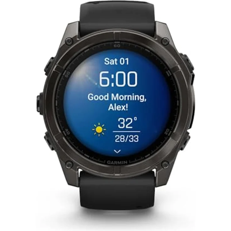 Garmin fēnix® 8 AMOLED 51mm Smartwatch, Multisport-GPS mit AMOLED-Display, wasserdicht bis 10 ATM, Musikstreaming und Garmin Pay – Bild 2