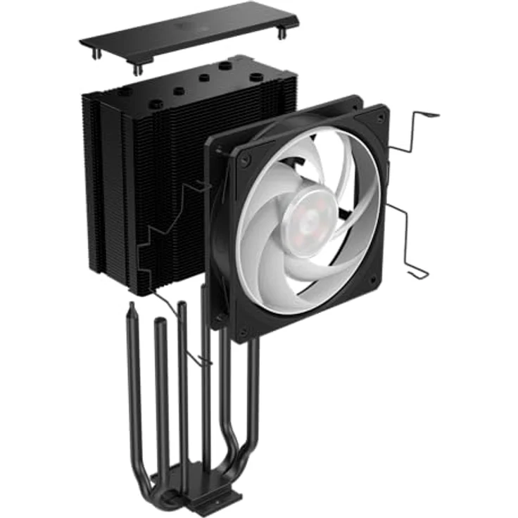 Cooler Master Hyper 212 3DHP Black ARGB, Tower-CPU-Kühler mit 4-Pin PWM und leiser Geräuschentwicklung (22.6 dBA) – Bild 10