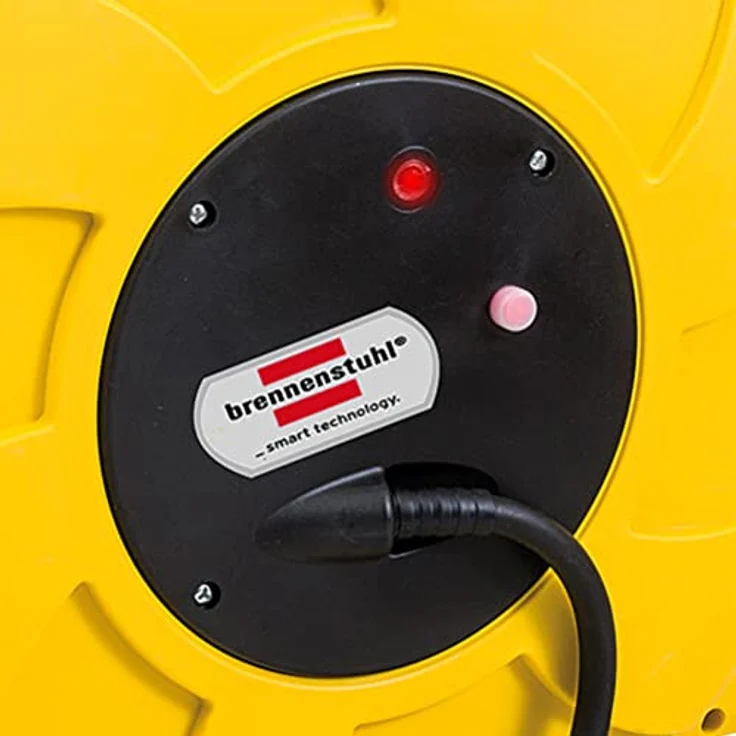 Brennenstuhl Kabeltrommel Automatik IP44 - Automatischer Kabelaufroller für aussen (16+2m Kabel, für Wand- und Deckenmontage, IP44) gelb – Bild 2