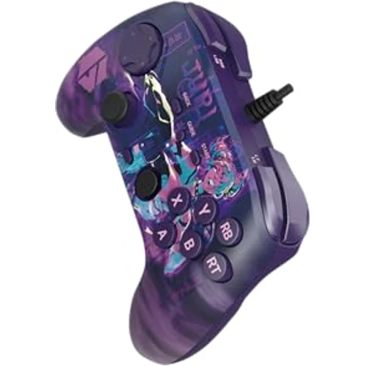 Hori Fighting Commander OCTA SF 6 Juri Edition, Gamepad für Windows 10/11 mit 6-Tasten-Layout und 3m Kabel – Bild 4
