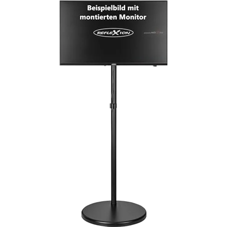 Reflexion TV-Standfuß BV05, mobiler TV-Ständer für Displays bis 32 Zoll, höhenverstellbar von 40 bis 81 cm, Neigung +/-90° – Bild 1