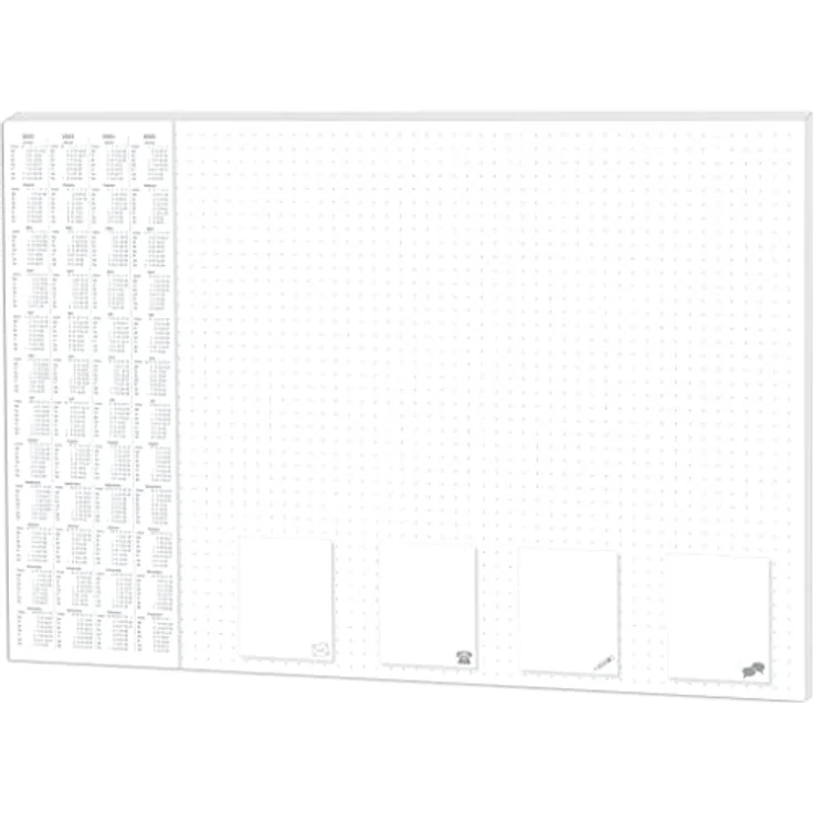 RNK Schreibunterlage 46647, dotted, weiß, Papier, gepunktet, 30 Blatt mit Kalender 60 x 42cm – Bild 2