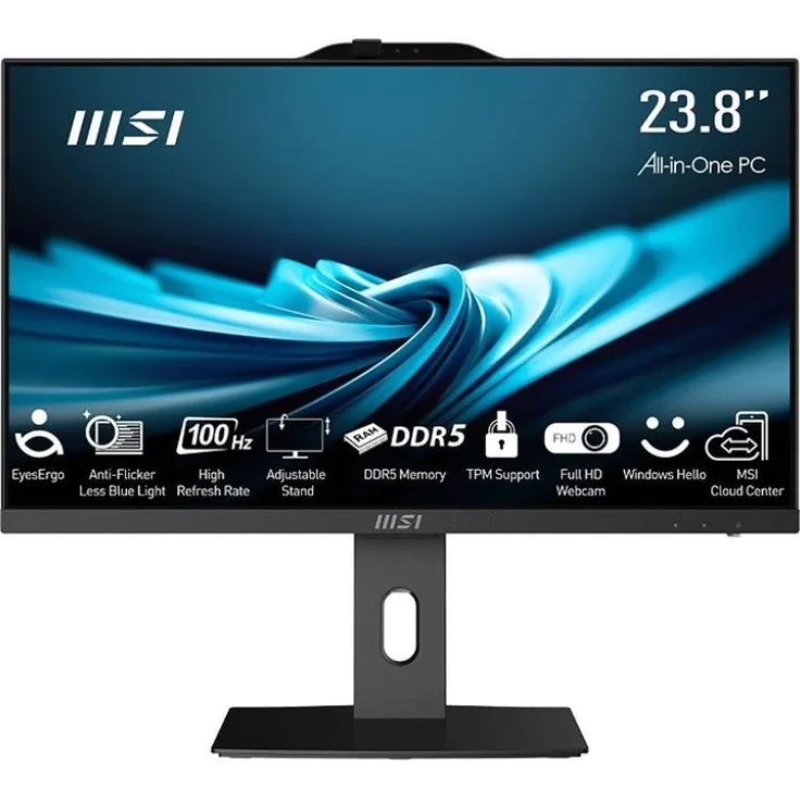 MSI Pro AP242P 14M-649XEU, 23.8" Full HD All-in-One-PC mit Intel Core i5, 16 GB RAM und 512 GB SSD, Schwarz