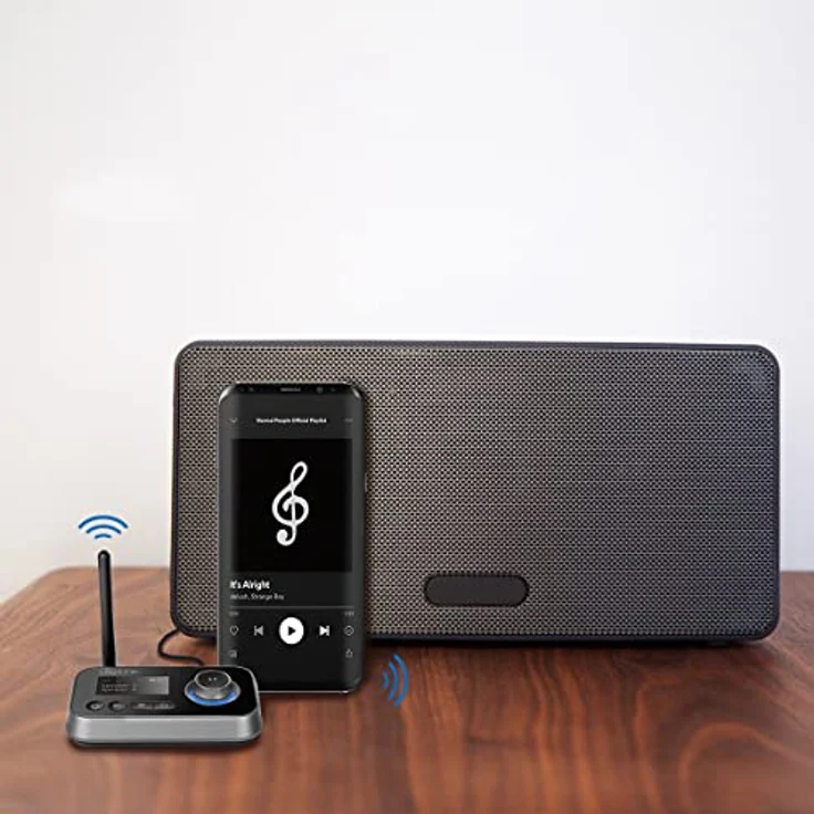 LogiLink BT0062 - Bluetooth 5.0 Audiosender und Empfänger (Transmitter und Receiver) um Nicht-bluetoohfähige Geräte mit Bluetooth auszustatten, 2 Kopfhörer gleichzeitig koppeln, Schwarz – Bild 2