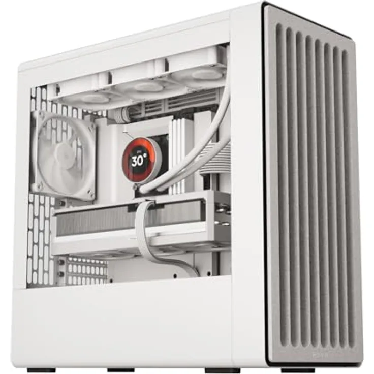 HAVN BF 360, Midi-Tower PC-Gehäuse für E-ATX mit Tempered Glass, weiß, optimierte Luftstromführung, kompatibel mit 360 mm Radiator