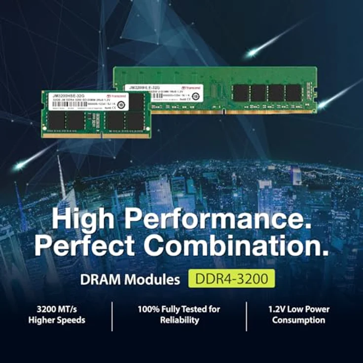 Transcend JM3200HLE-16G Arbeitsspeicher 16 GB DDR4 3200 MHz Arbeitsspeicher Modul (16 GB, DDR4, 3200 MHz, U-DIMM) - Preisvergleich – Bild 3