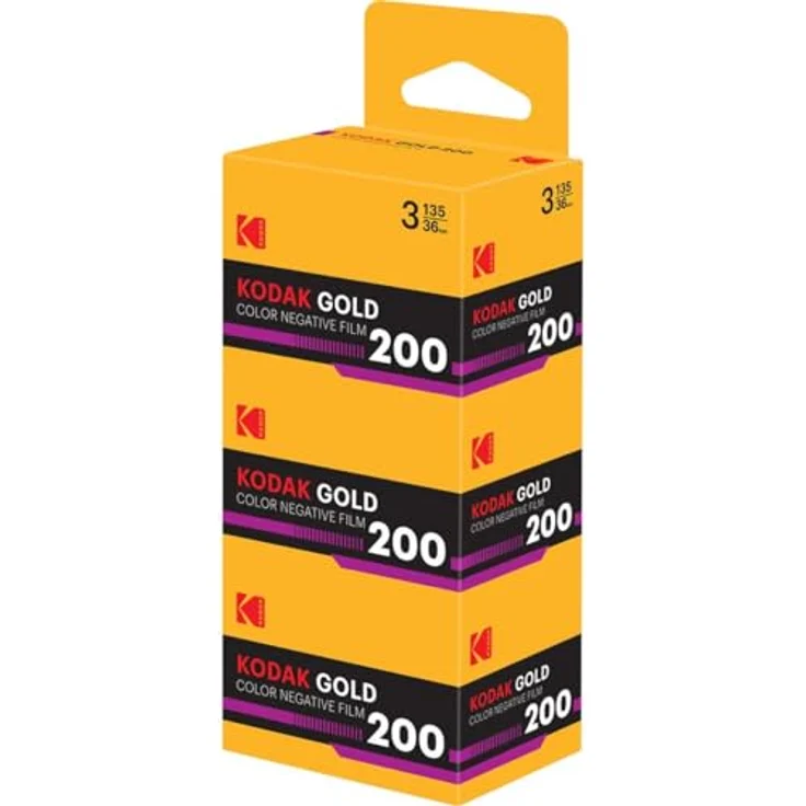 KODAK Eastman Gold 200, 135-format Farbnegativfilm, 3er Pack mit 36 Exposures, feines Korn und lebendige Farben – Bild 1