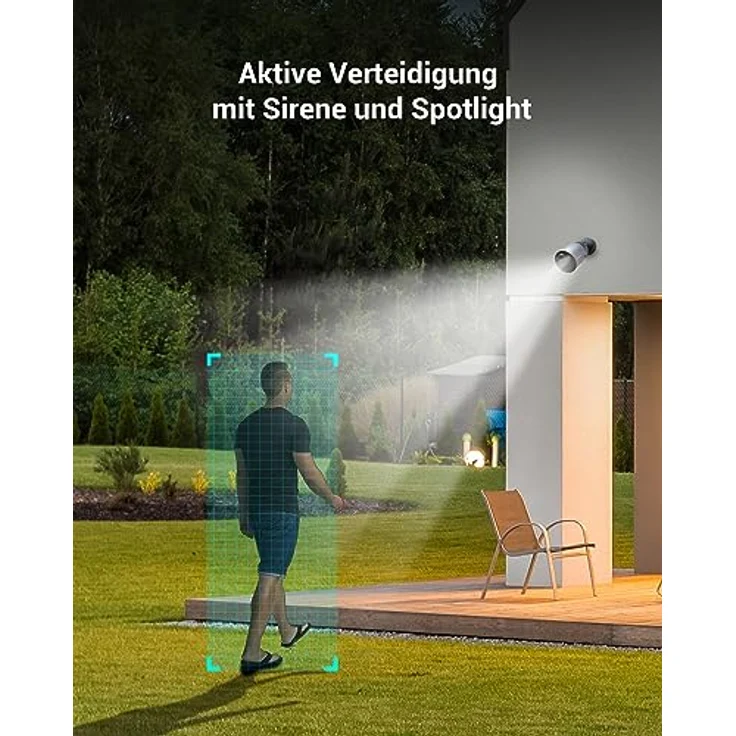 EZVIZ Akku Überwachungskamera, 2MP kabellose Outdoor Kamera mit 7800mAh Akku, PIR Sensor, Aktive Verteidigung und Spotlights, Farbnachtsicht, 2-Wege-Audio, IP66 wetterfest, 32GB eMMC, BC1C(eLife) – Bild 4