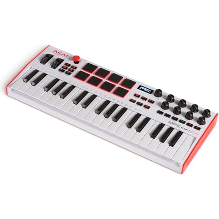 AKAI Professional MPK mini Plus White, Midi-Controller mit 37 anschlagsdynamischen Minitasten, 8 MPC Pads und Arpeggiator – Bild 11