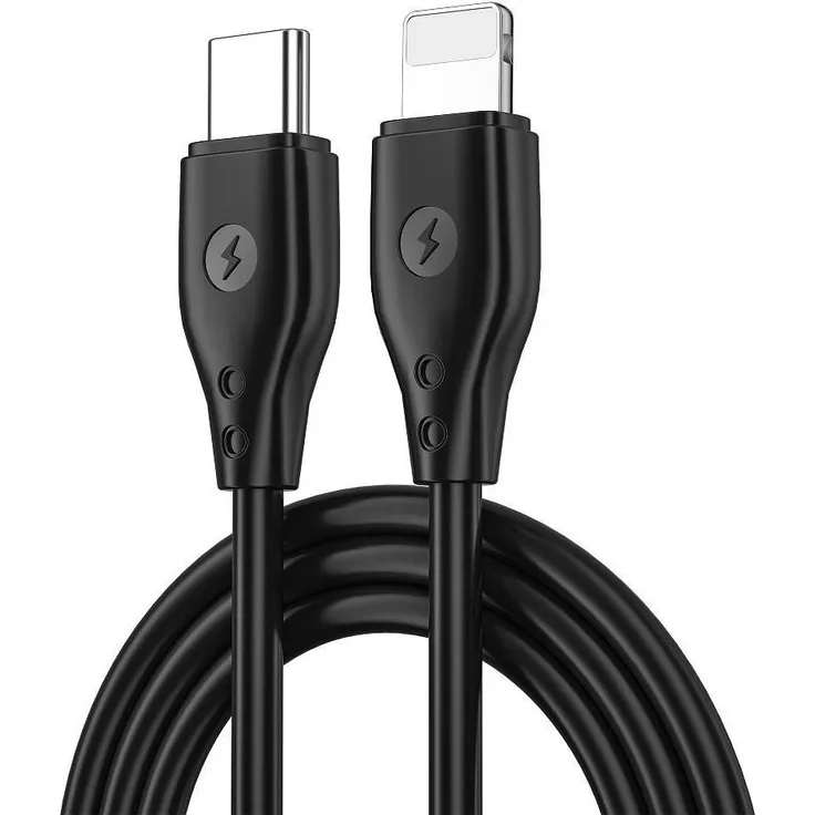 WIWU Kabel Pioneer Wi-C002, USB-C Ladekabel kompatibel mit iPhone, 30W, Schwarz