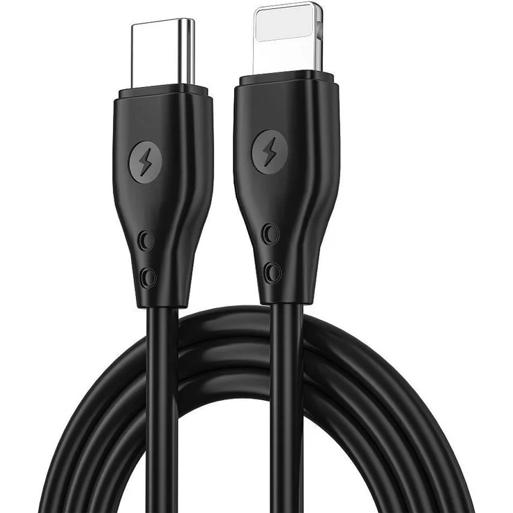 WIWU Kabel Pioneer Wi-C002, USB-C Ladekabel kompatibel mit iPhone, 30W, Schwarz