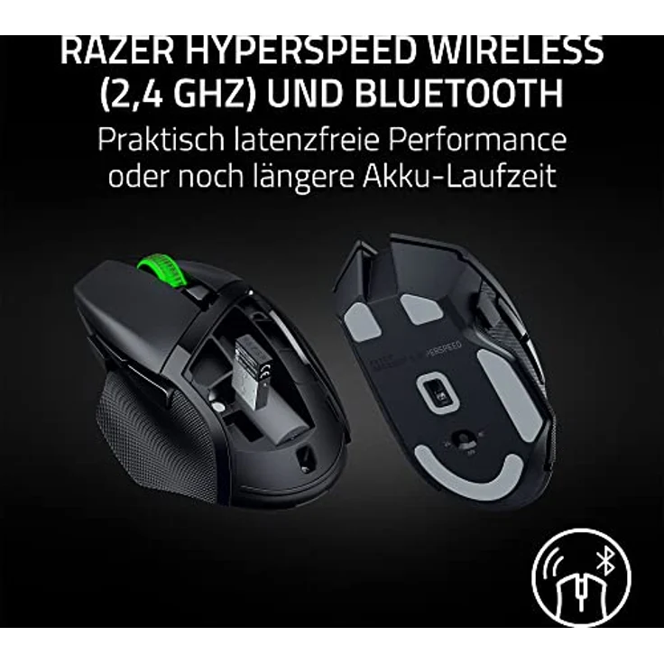 Razer Basilisk V3 X HyperSpeed - Kabellose Gaming-Maus (Ikonische Ergonomische Form mit 9 Anpassbaren Bedienelementen, HyperSpeed Wireless, 5G Advanced 18K Optical Sensor, Chroma RGB) Schwarz – Bild 3