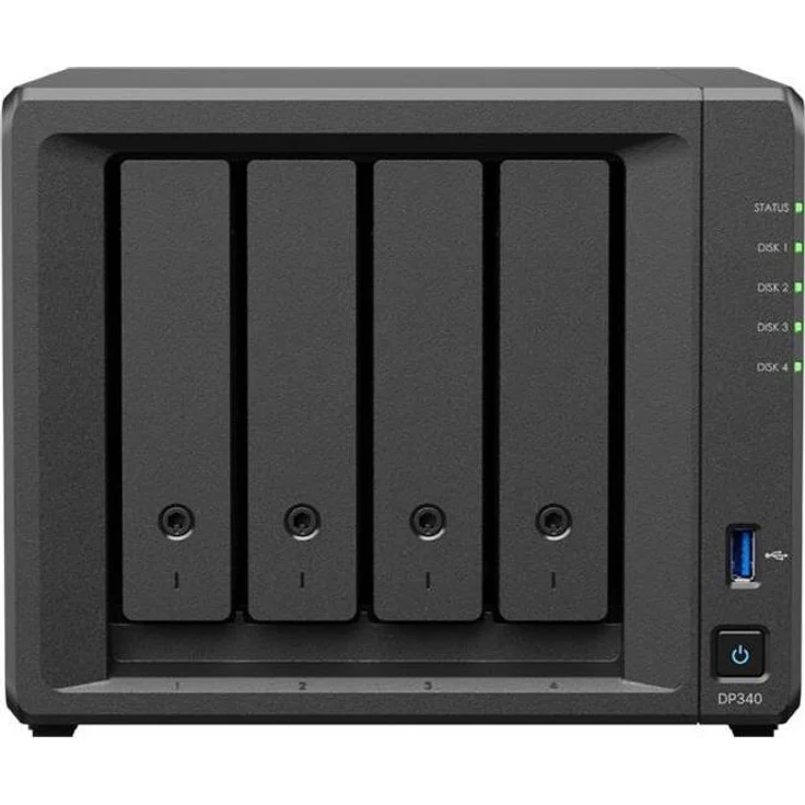 Synology DP340, NAS-Server mit AMD Ryzen R1600, 16 GB RAM, Hot-Swap, 10GbE Netzwerkanschluss – Bild 1