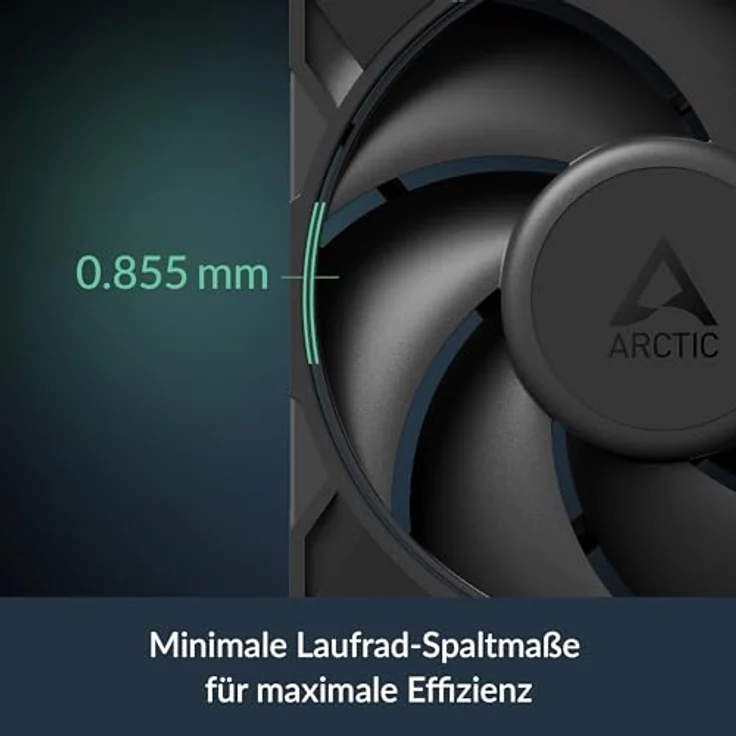 Arctic Gehäuselüfter P12 Pro PST, 120mm mit 131 m³/h Luftstrom, schwarzes Gehäusedesign – Bild 7