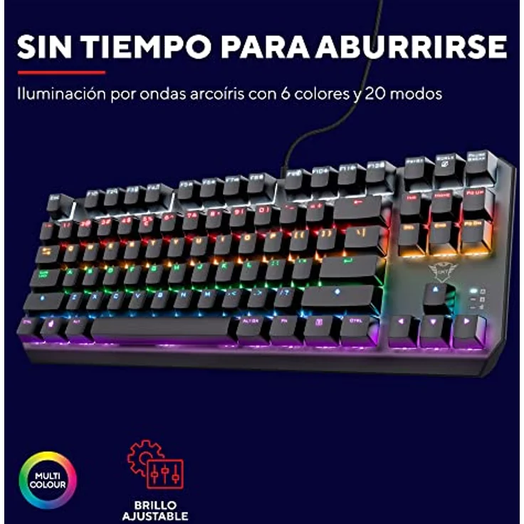 Trust Gaming GXT 834 Callaz TKL Mechanische Tastatur, Spanisches QWERTY-Layout – Bild 4