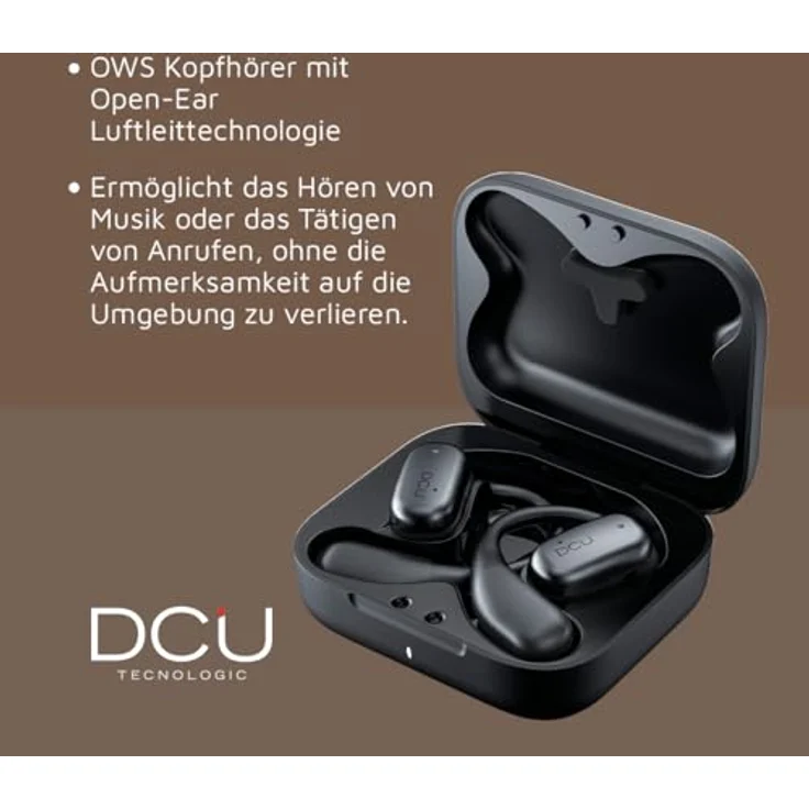 DCU Tecnologic 34153535, Kabellose Kopfhörer mit Touch-Steuerung, Bluetooth 5.3, 20 Stunden Akkulaufzeit, schwarz – Bild 3