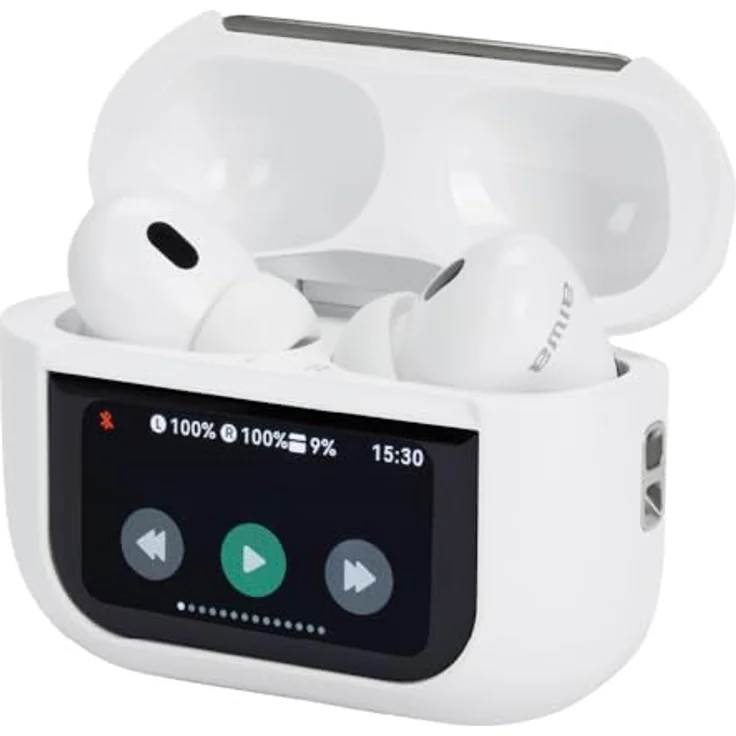 Aiwa EBTW-350WT, Kabellose Kopfhörer mit Ladebox, Weiss und Schwarz – Bild 4