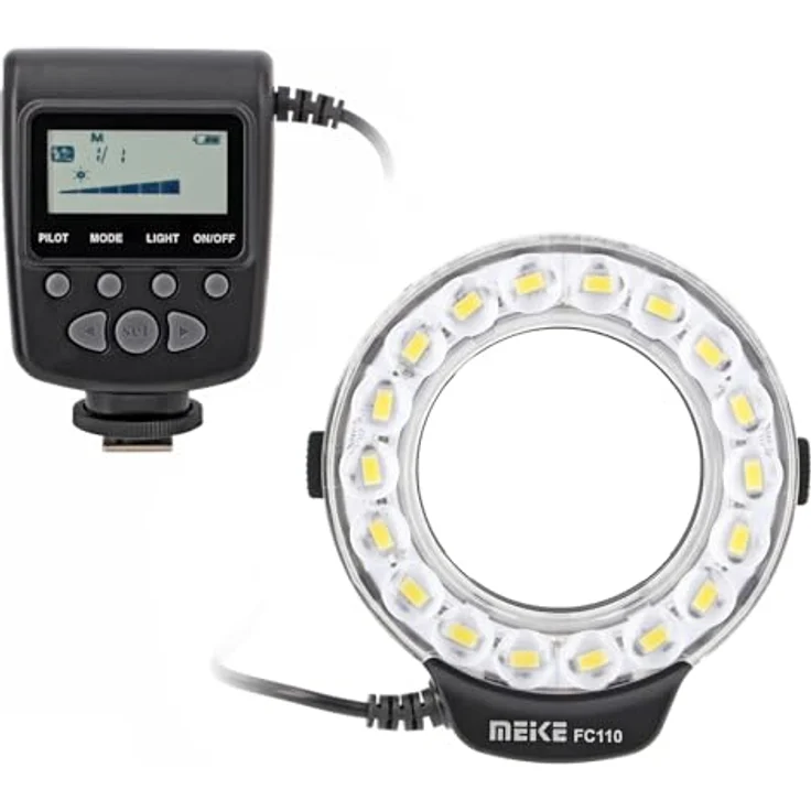 Makro Ringblitz Ringleuchte für Canon EOS DSLR Kameras von Meike – Bild 5