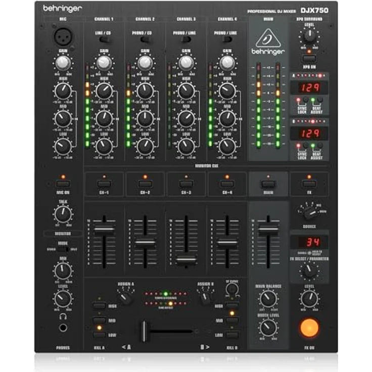 Behringer DJX750 Pro Mixer 5-Kanal DJ Mixer – Bild 2
