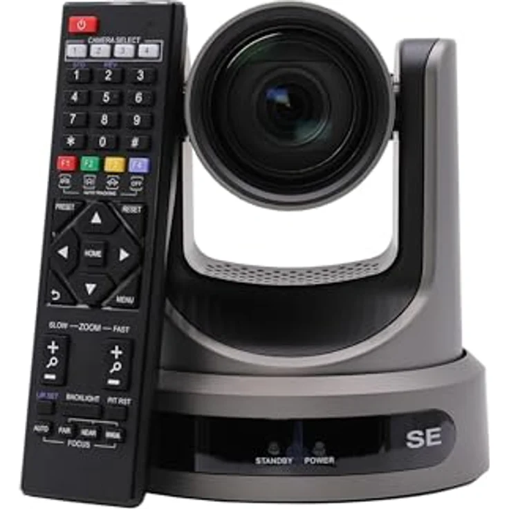 PTZOptics Move SE 12X, Netzwerkkamera mit 12-fachem optischen Zoom und Auto-Tracking, Full HD 1080p, grau – Bild 7