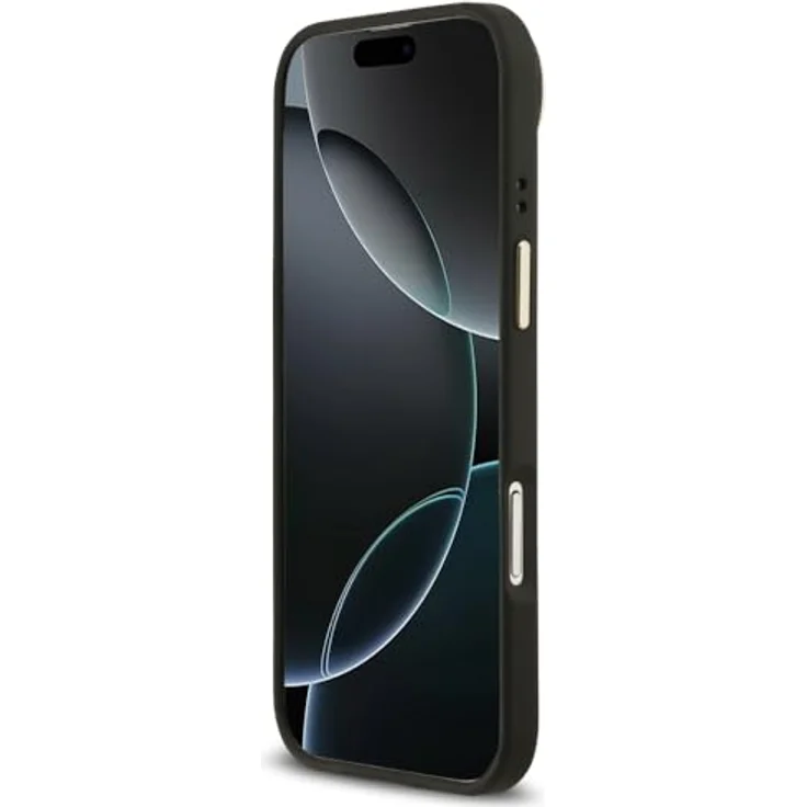 CG MOBILE Guess Grained Strass Logo Schutzhülle für iPhone 17 Air, kompatibel mit MagSafe, schwarz, TPU/PC/Kunstleder – Bild 5